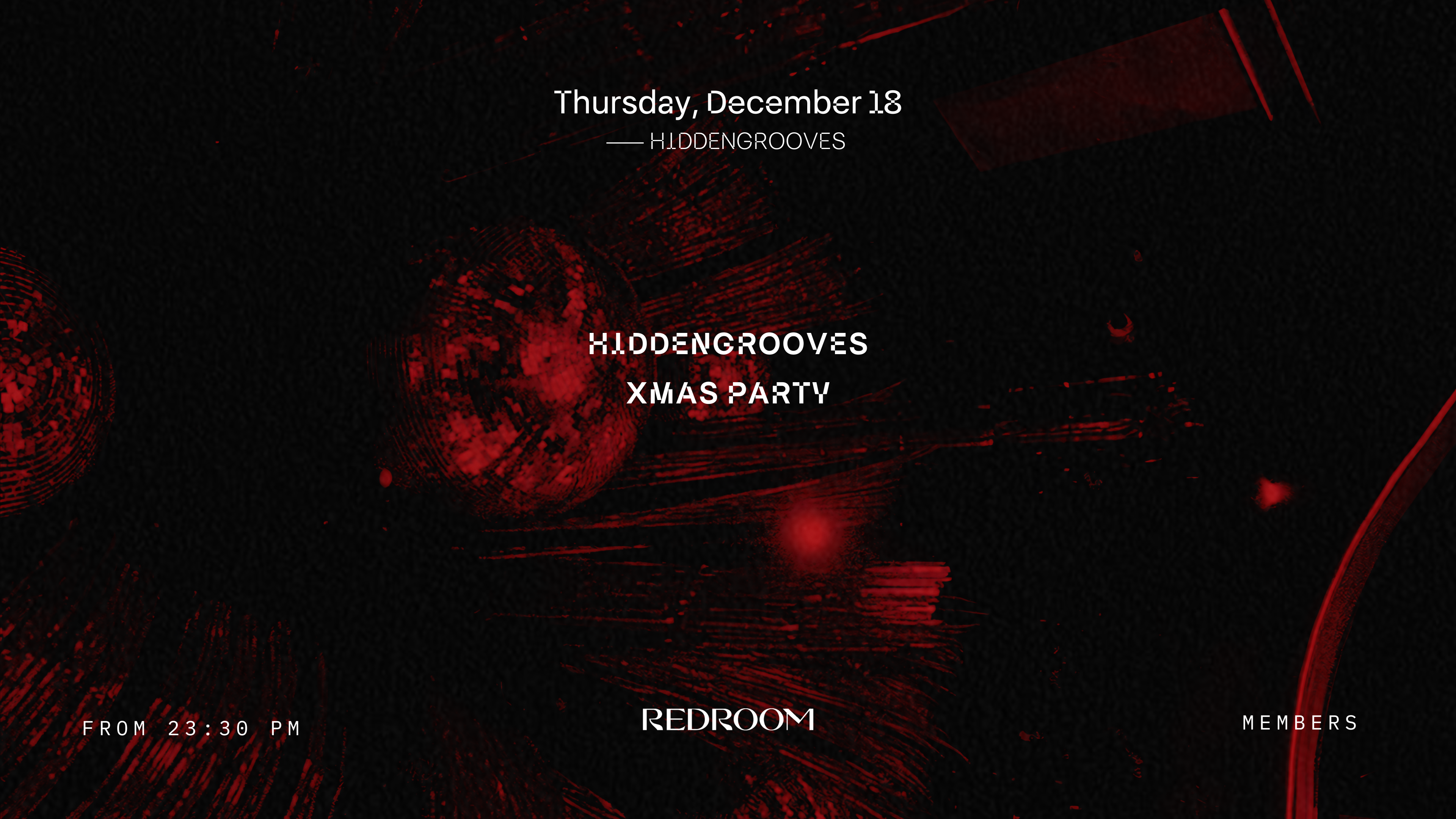 HIDDENGROOVES Xmas Party — Thursday, December 18 - GUEST TBA image