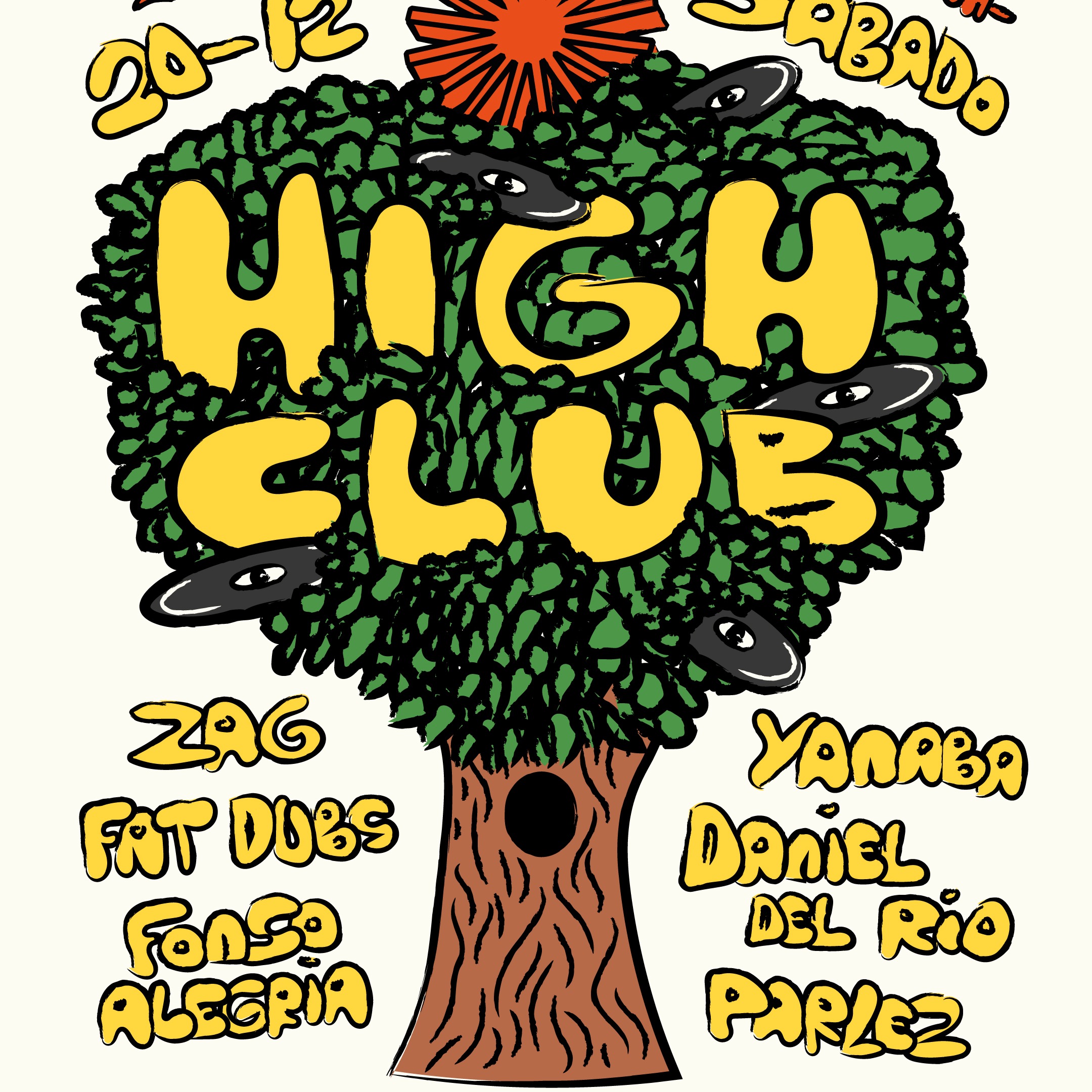 HIGH CLUB w/ Parlez + Daniel del Río + Fonso Alegría + Zag + Fat Dubs + Yanaba   image
