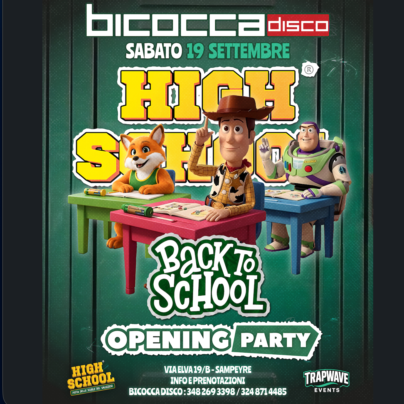 HIGH SCHOOL BACK TO SCHOOL OPENING PARTY - BICOCCA DISCO CLUB image