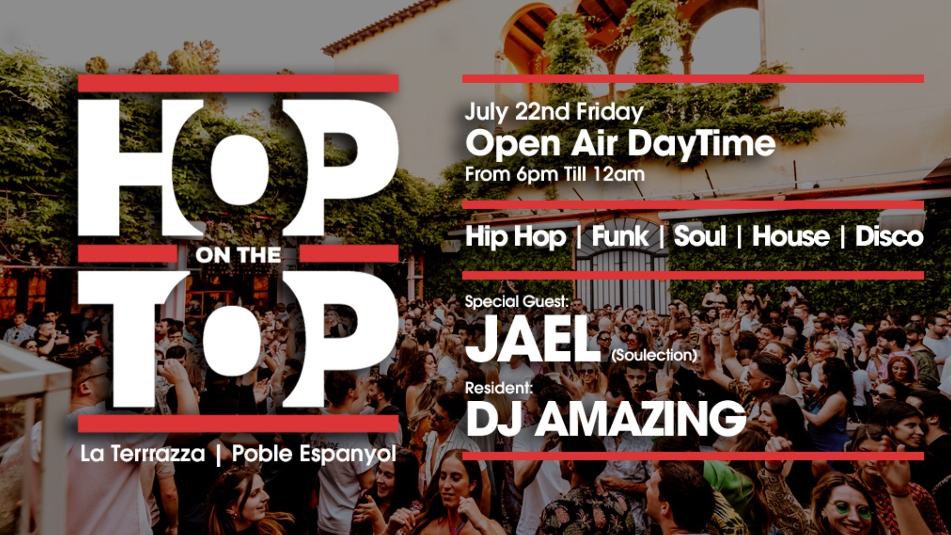 Last 50 tickets* HOP ON THE TOP Open Air Daytime pres: JAEL (SOULECTION)