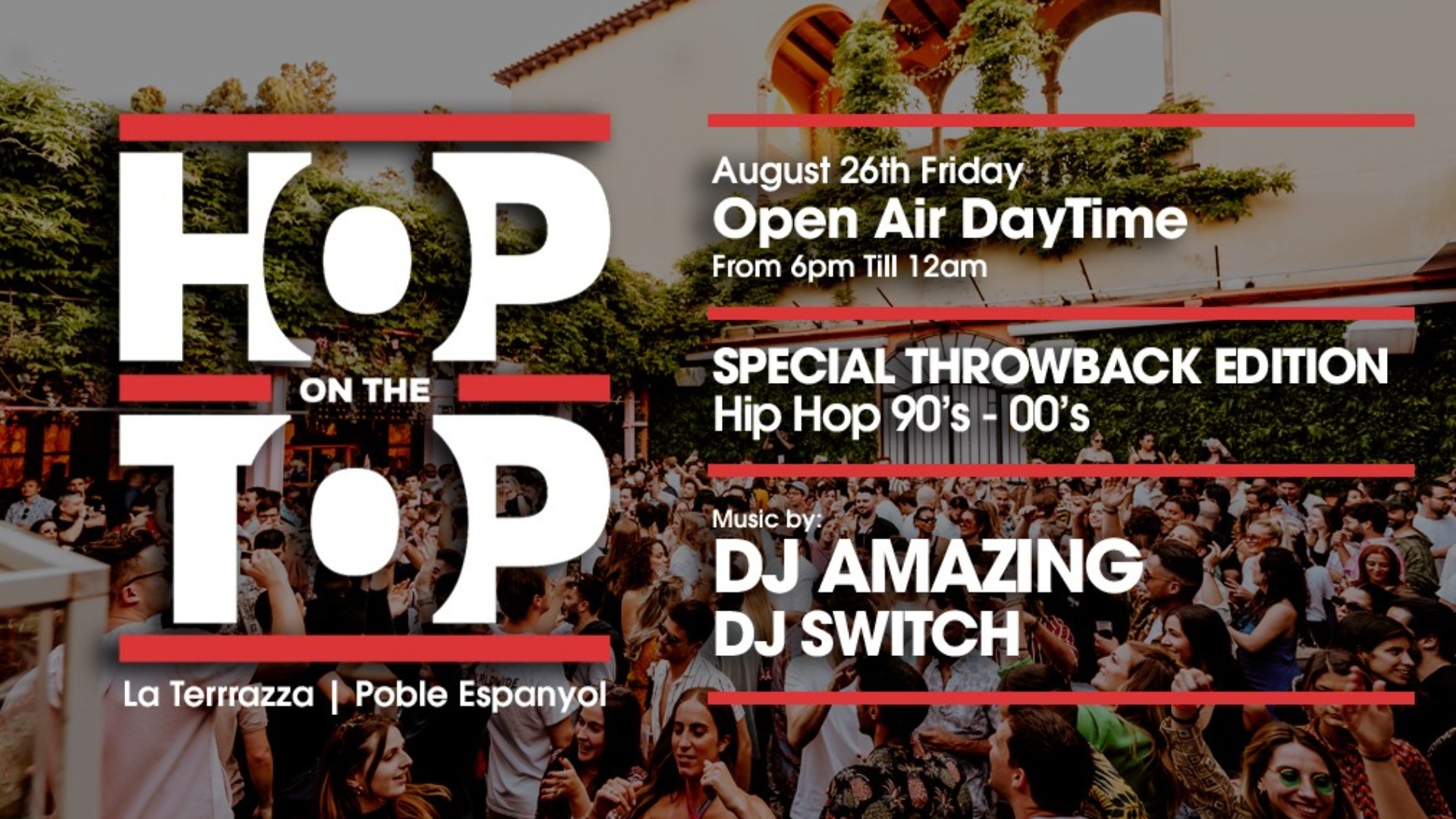 Hop on The Top Open Air pres: Hip Hop Throwback 90'-00' image