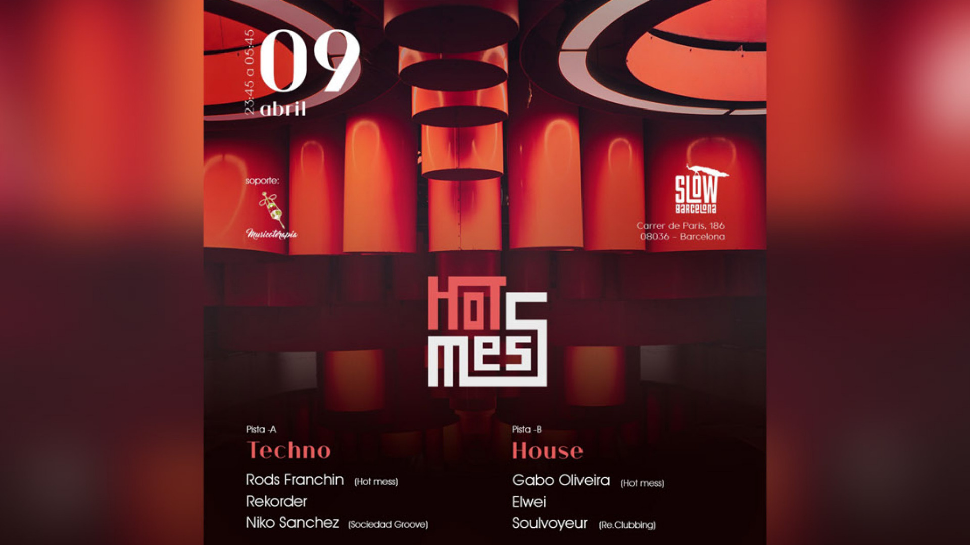Hot Mess: Techno + House 2 rooms & 6 Djs image