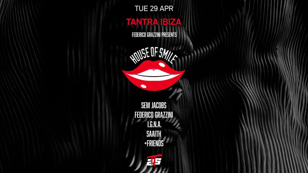 Couverture de l'événement HOUSE OF SMILE w/ Federico Grazzini, Sem Jacobs