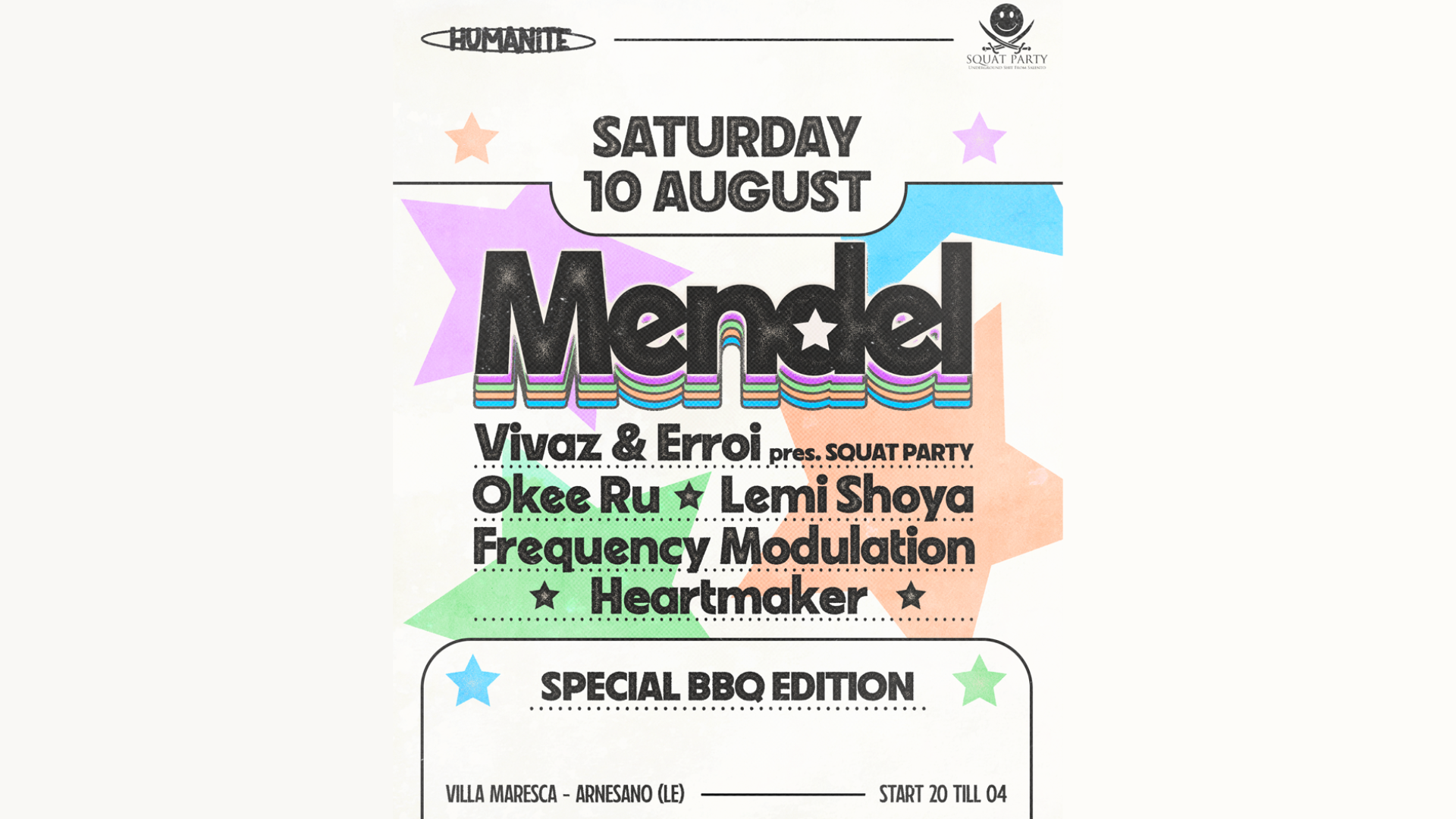 HUMANITE 10 August pres. SPECIAL BBQ EDITION w/ MENDEL image