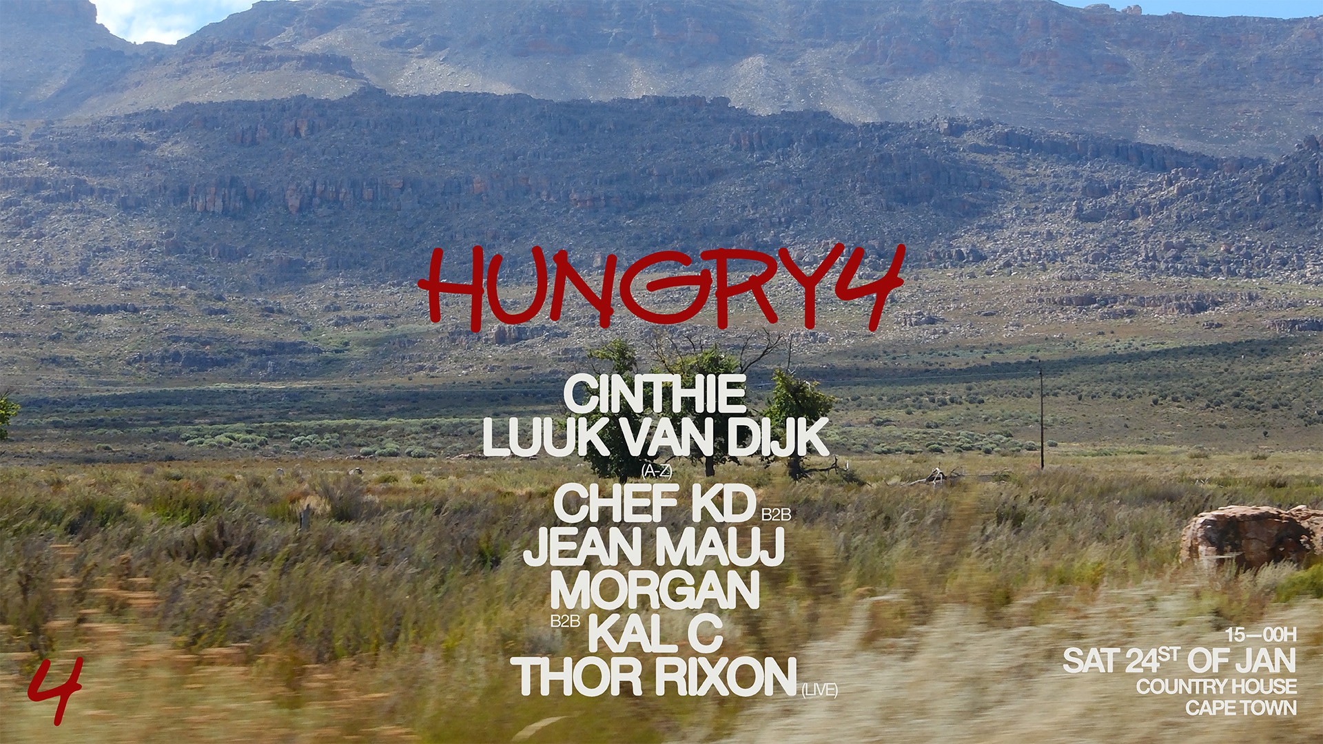 Hungry4 Cape Town ps. Cinthie, Luuk Van Dijk & more | Country House image