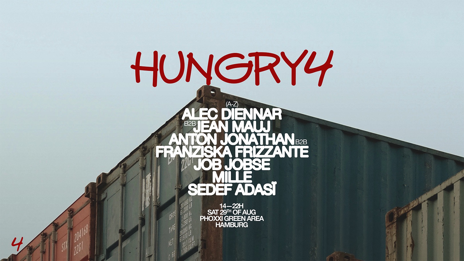 Hungry4 ps. Job Jobse, Sedef Adasï & more | Summer Closing | Open Air at Deichtorhallen image