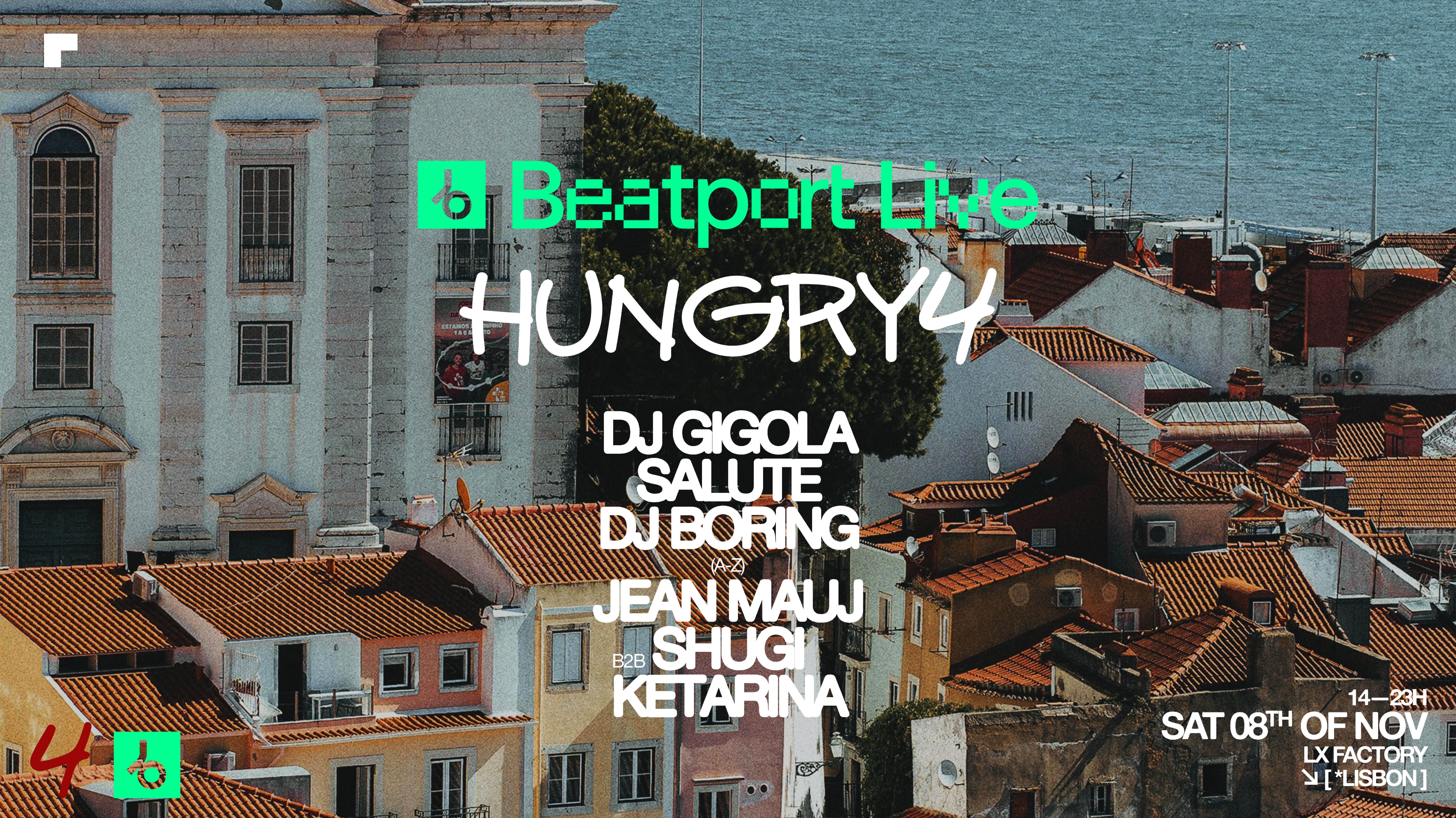 Hungry4 x Beatport live ps. DJ Gigola, Salute, DJ Boring +++