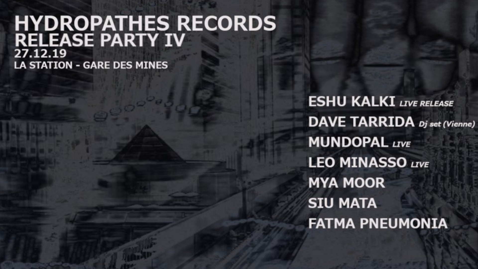 HYDROPATHES Records Release Party IV with Eshu Kalki, Dave Tarrida, Mundopal image