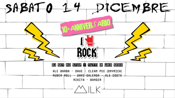 Cover for event: I LOVE ROCK - 10° ANNIVERSARIO