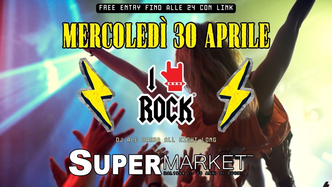 I Love ♥️ Rock 30 Aprile-Eventplakat