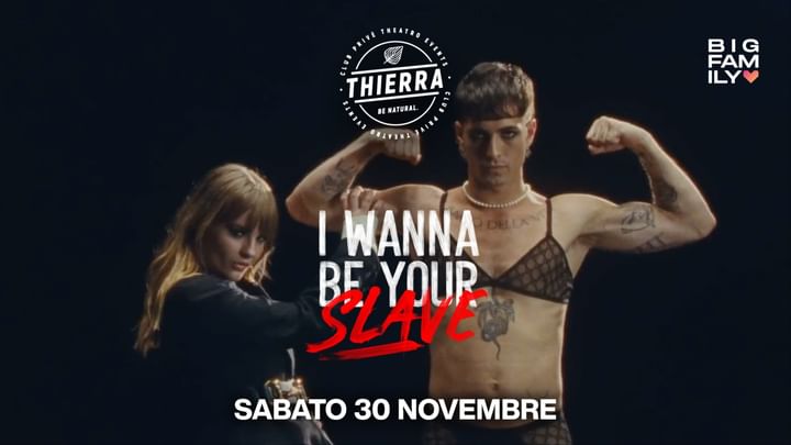 Cover for event: I WANNA BE YOUR SLAVE - SAB 30 NOV