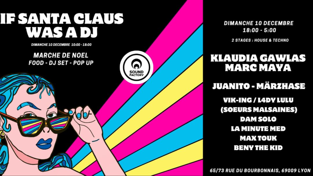 If Santa Claus Was A DJ - Sound Factory-Eventplakat
