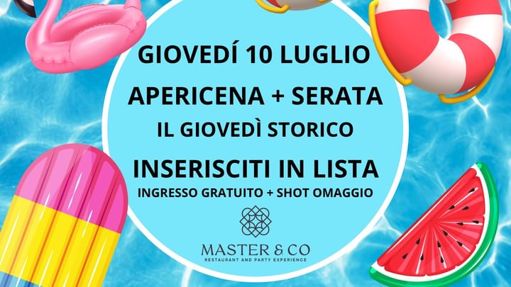 Cover for event: IL GIOVEDÌ STORICO —>MasterClub&Co —> FREE ENTRY 