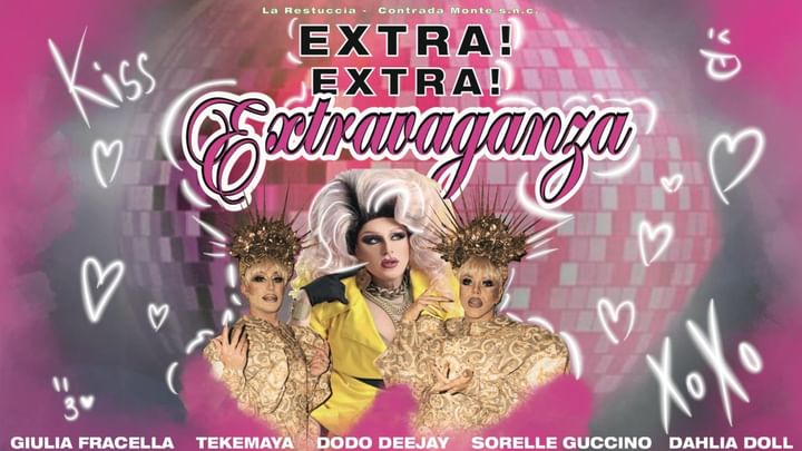 Cover for event: IL SABATO EXTRAVAGANZA con DODO, Tekemaya, Giulia Fracella, Sorelle Guccino & Dahlia Doll & more