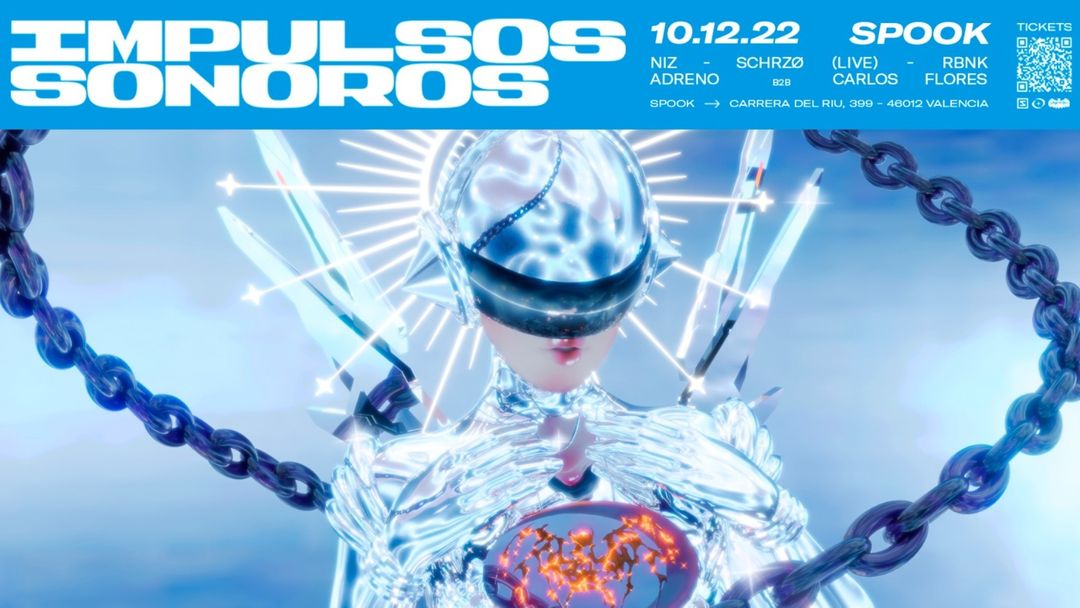 Cartell de l'esdeveniment Impulsos Sonoros at Spook - NIZ, SCHRZØ Live, RBNK, Adreno b2b Carlos Flores