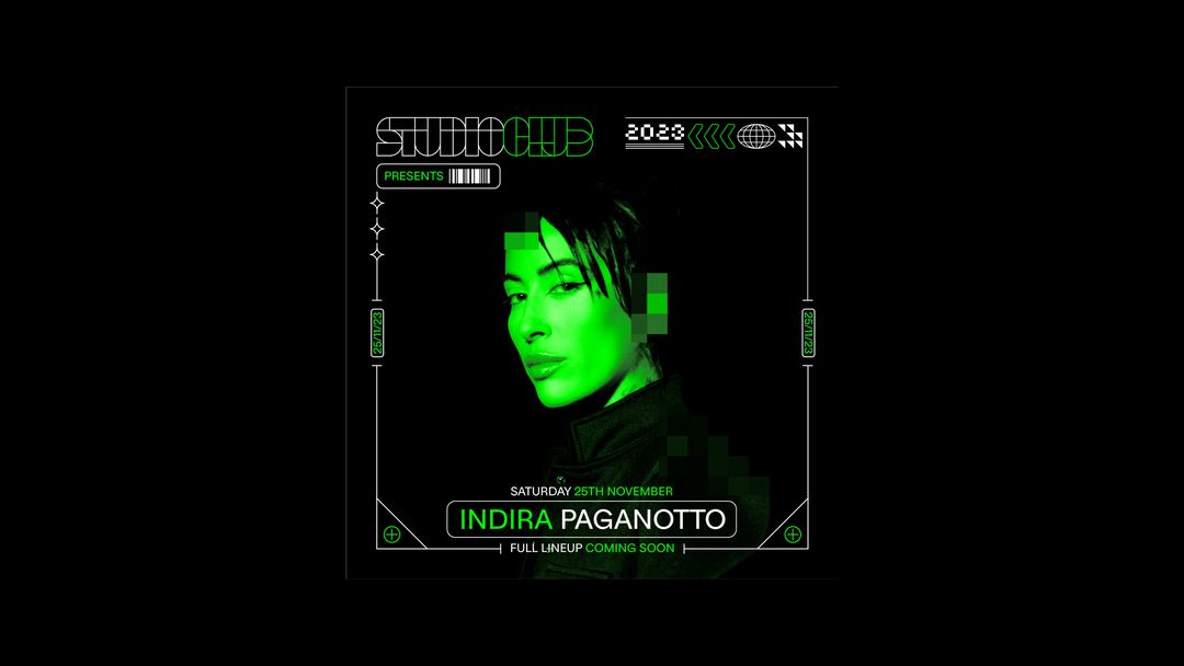 INDIRA PAGANOTTO - STUDIO CLUB NIGHT-Eventplakat