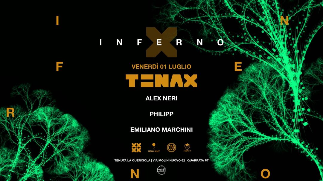 Couverture de l'événement Inferno - Venerdì 1 Luglio 2022