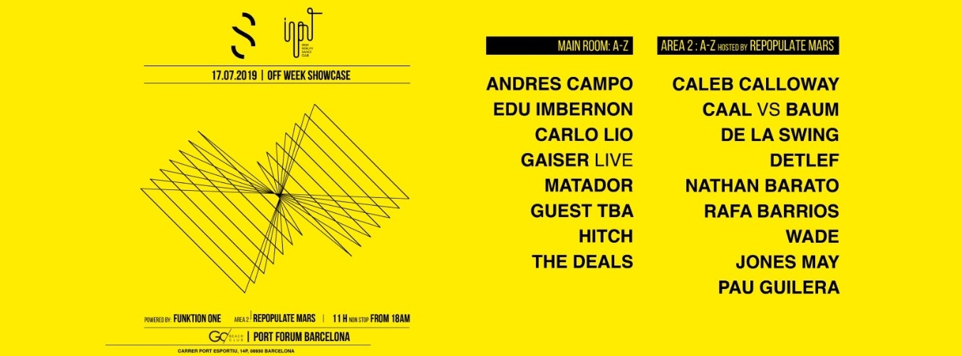 INPUT meets SWING (Area 2 hosted by Repopulate Mars) - OFF week