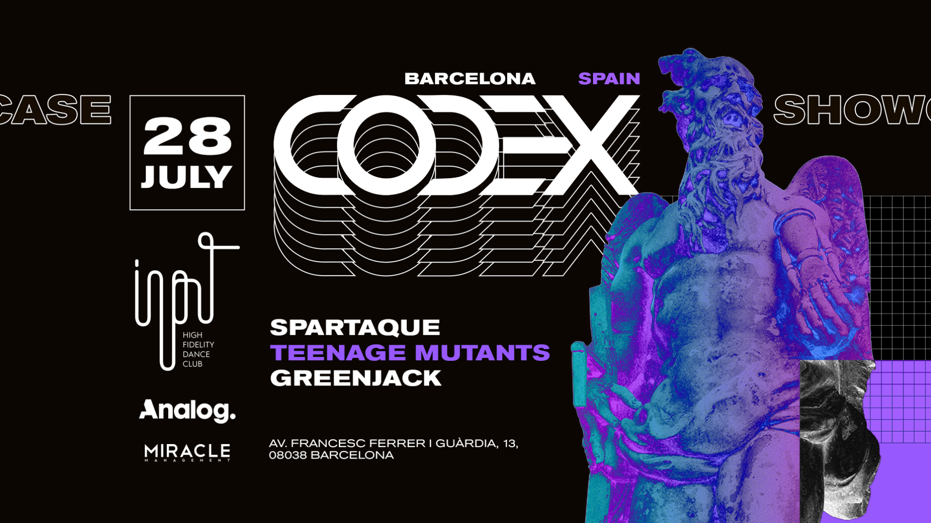 INPUT pres. CODEX showcase with Spartaque & Teenage Mutants image