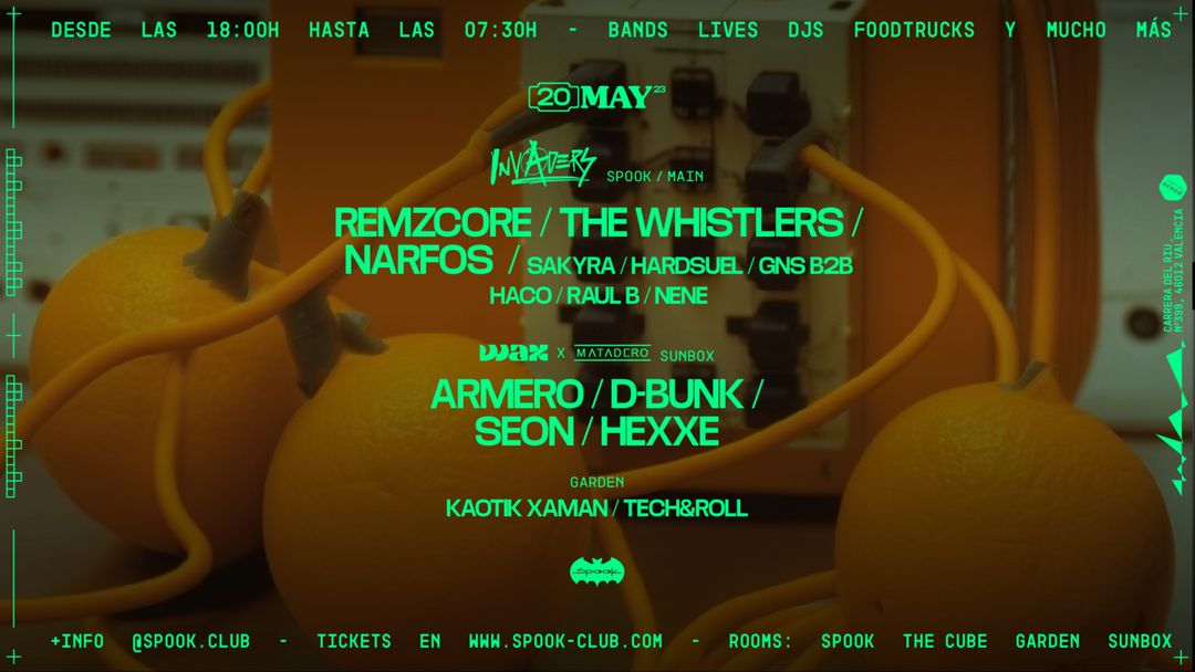 INVADERS "Waterworld" + WAX x MATADERO-Eventplakat