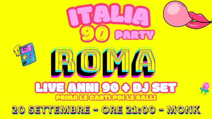 Cover for event: ITALIA 90 ROMA - MONK - 20 SETTEMBRE