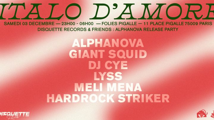 Cover for event: Italo D'amore w/ Disquette Records & Friends "Alphanova Release Party"