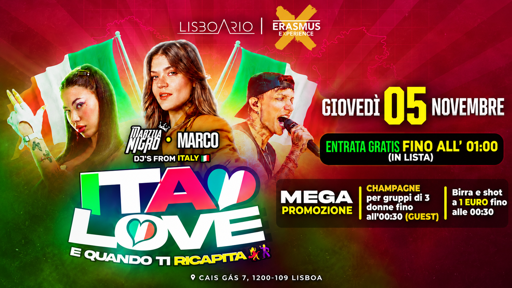 ITALOVE 🇮🇹 - Italian Party | FREE ENTRANCE (men & women) until 1:00am |  image