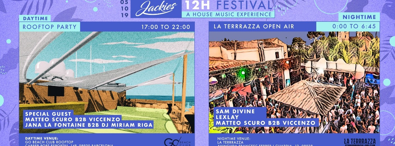 Jackies 12h Festival - Rooftop Party Daytime + La Terrrazza Nightime image