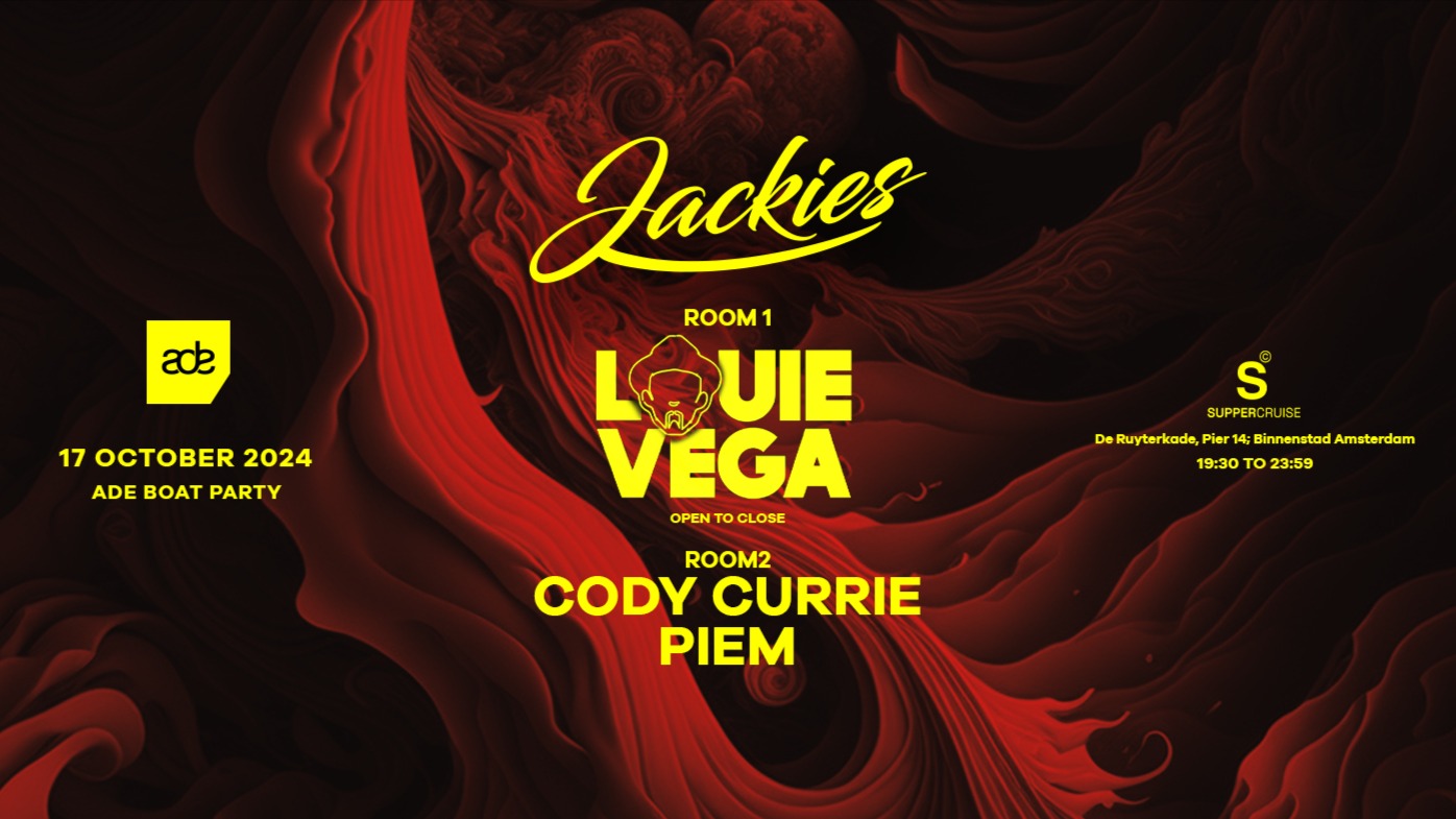 [SOLD OUT] Jackies ADE Boat Party with Louie Vega + Cody Currie + Piem image