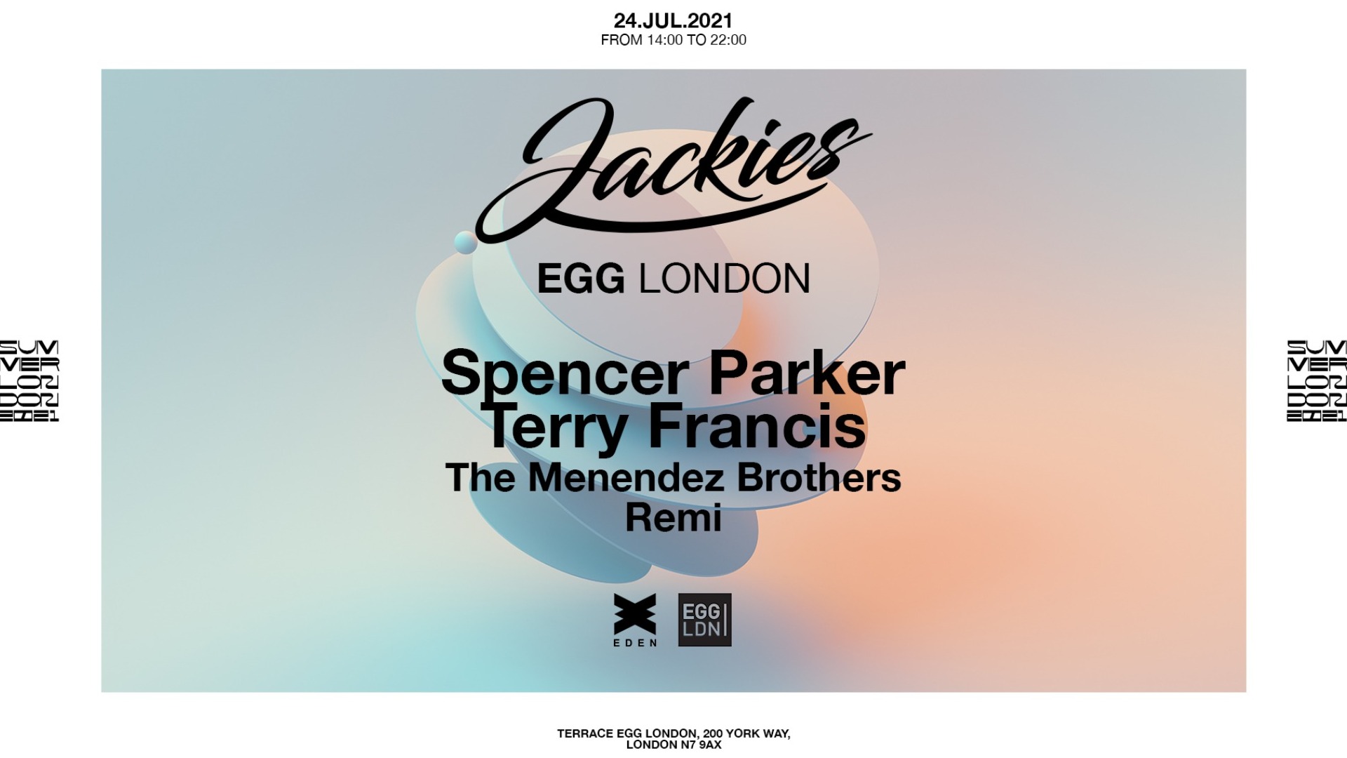 JACKIES London Pres: Spencer Parker & Terry Francis at EGG LND Terrace image