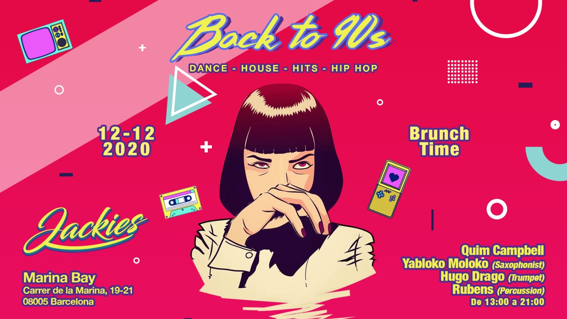 Jackies pres: Back to 90' - Dance, House & Hits (Djs Saxo, Trumpet & Percusion Live) image