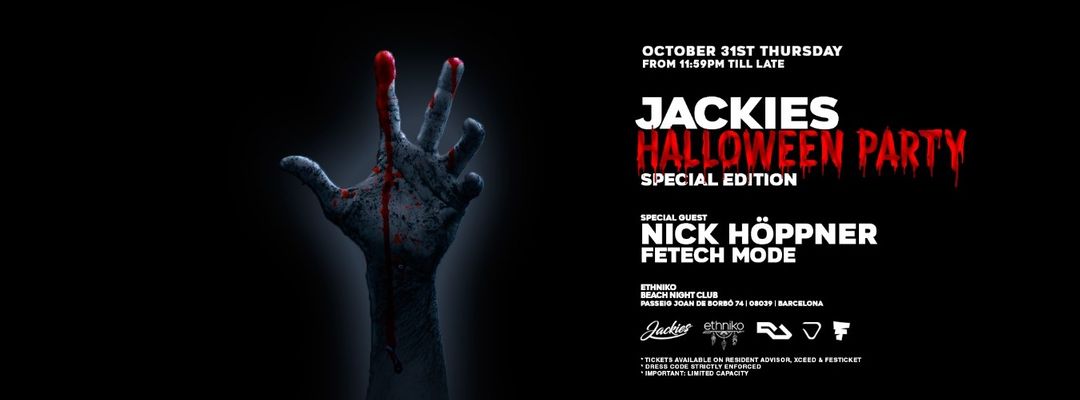 Couverture de l'événement Jackies Pres: Halloween with Nick Hoppner [Panorama Berghain Resident]