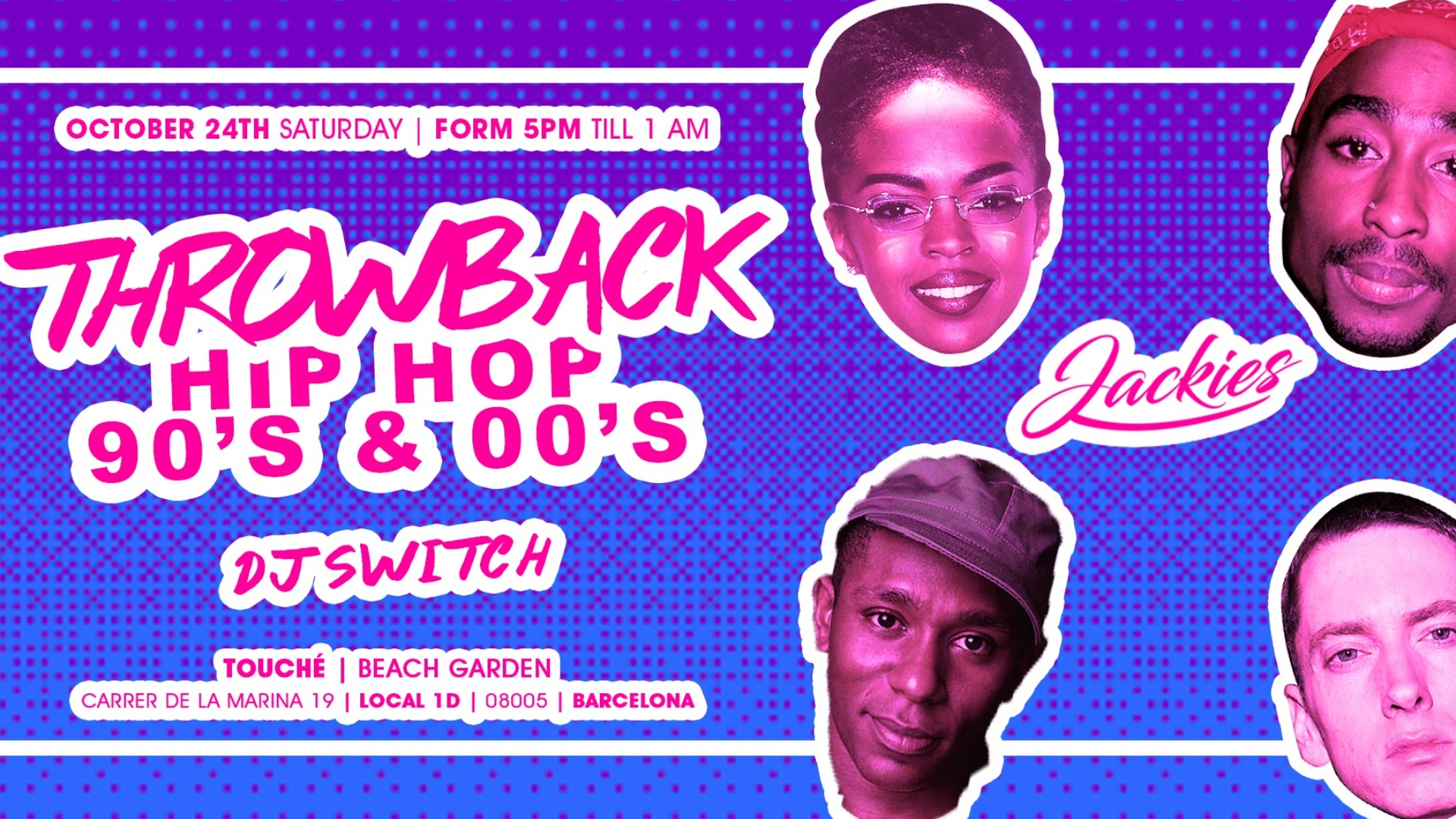 Jackies pres: Throwback Hip Hop 90' & 00' Rooftop Party