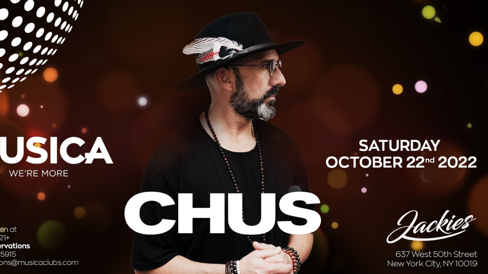 Jackies - USA World Tour pres: Chus at Musica NYC image