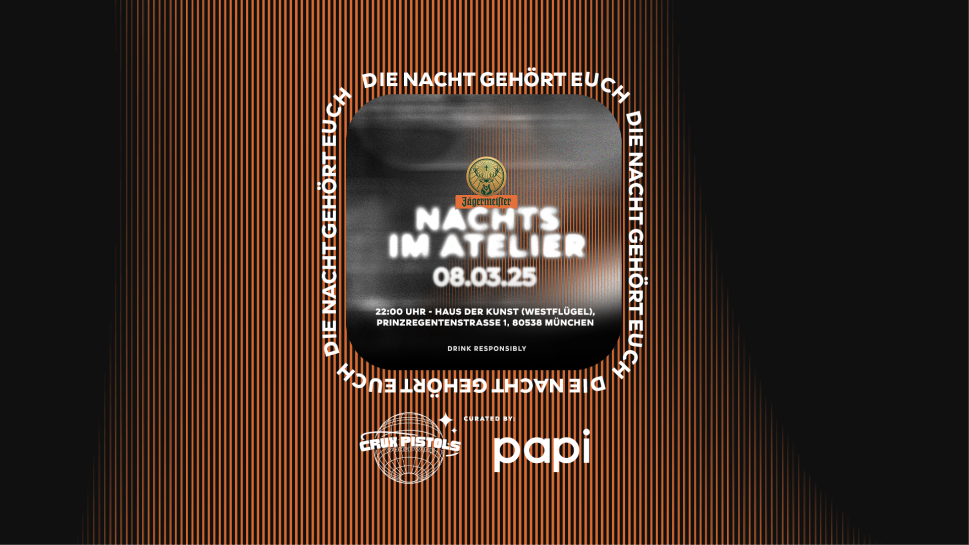 JÄGERMEISTER NACHTS IM ATELIER (SOLD OUT - LAST TICKETS ONLY AT THE DOOR) image