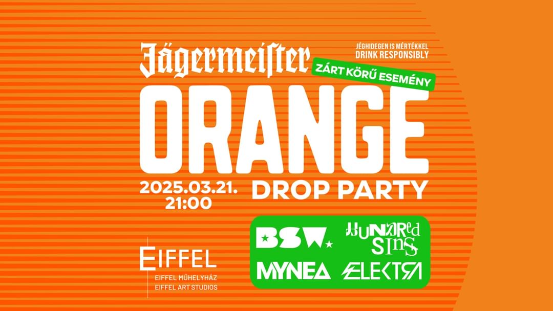 Cartell de l'esdeveniment Jägermeister Orange Drop Party