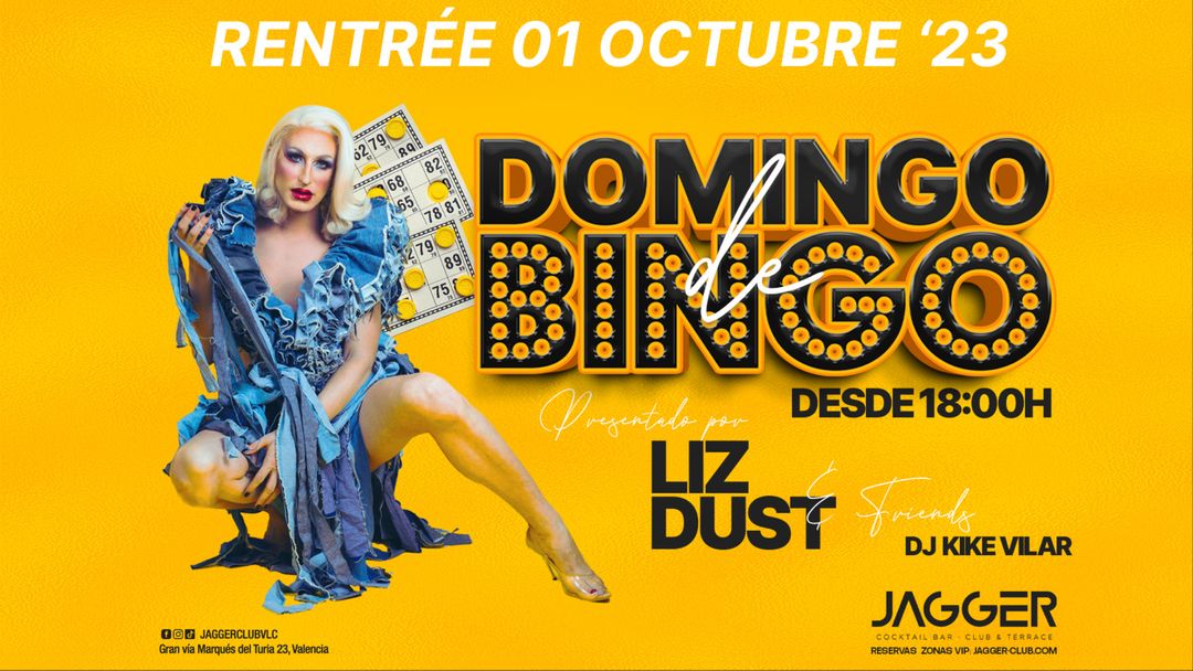 Jagger Club - Domingo de Bingo con Liz Dust & Friends-Eventplakat