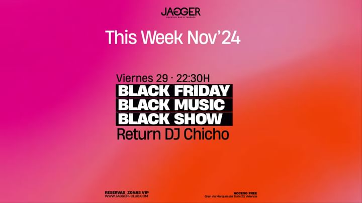 Cover for event: Jagger Club - Return DJ Chicho