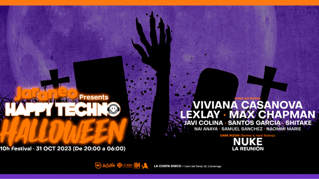 Jaraneo presents Happy Techno 'Halloween Edition'Open Air at La Costa Disco Tarragona image