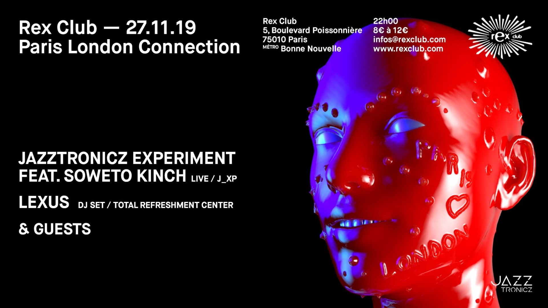 Jazztronicz x Rex Club : Paris London Connection image