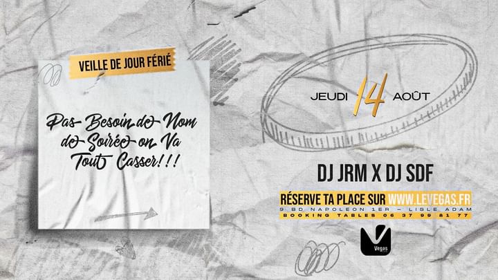 Cover for event:  JEUDI - ON VAS TOUT CASSER 