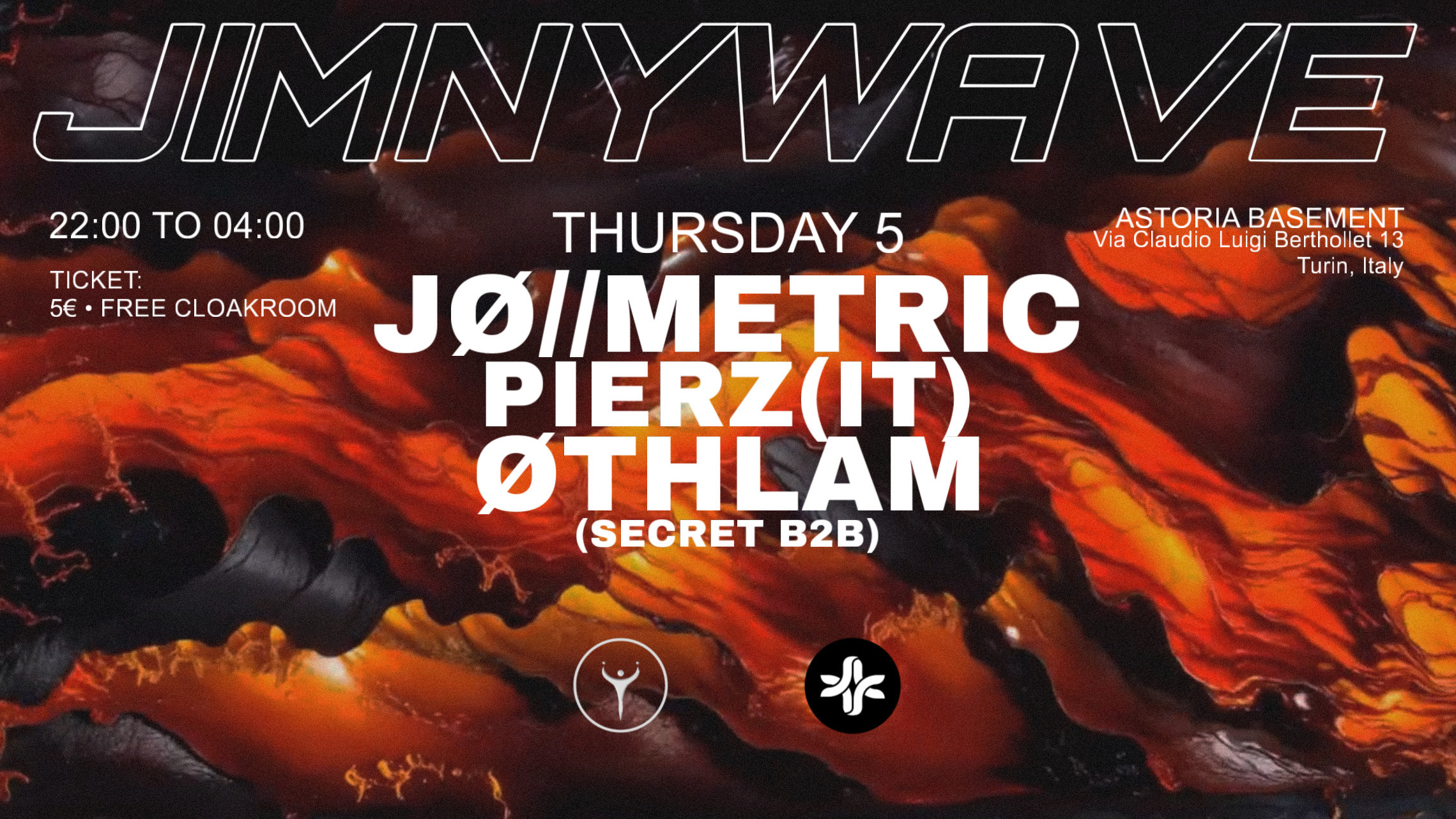 JIMNY WAVE: JØ//METRIC, PIERZ(IT), ØTHLAM at Astoria  image