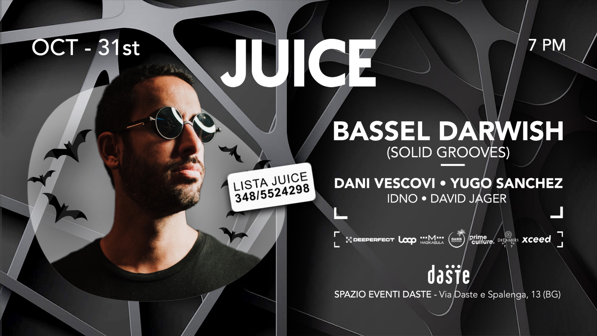 JUICE pres. HALLOWEEN w/ BASSEL DARWISH (Solid Grooves)