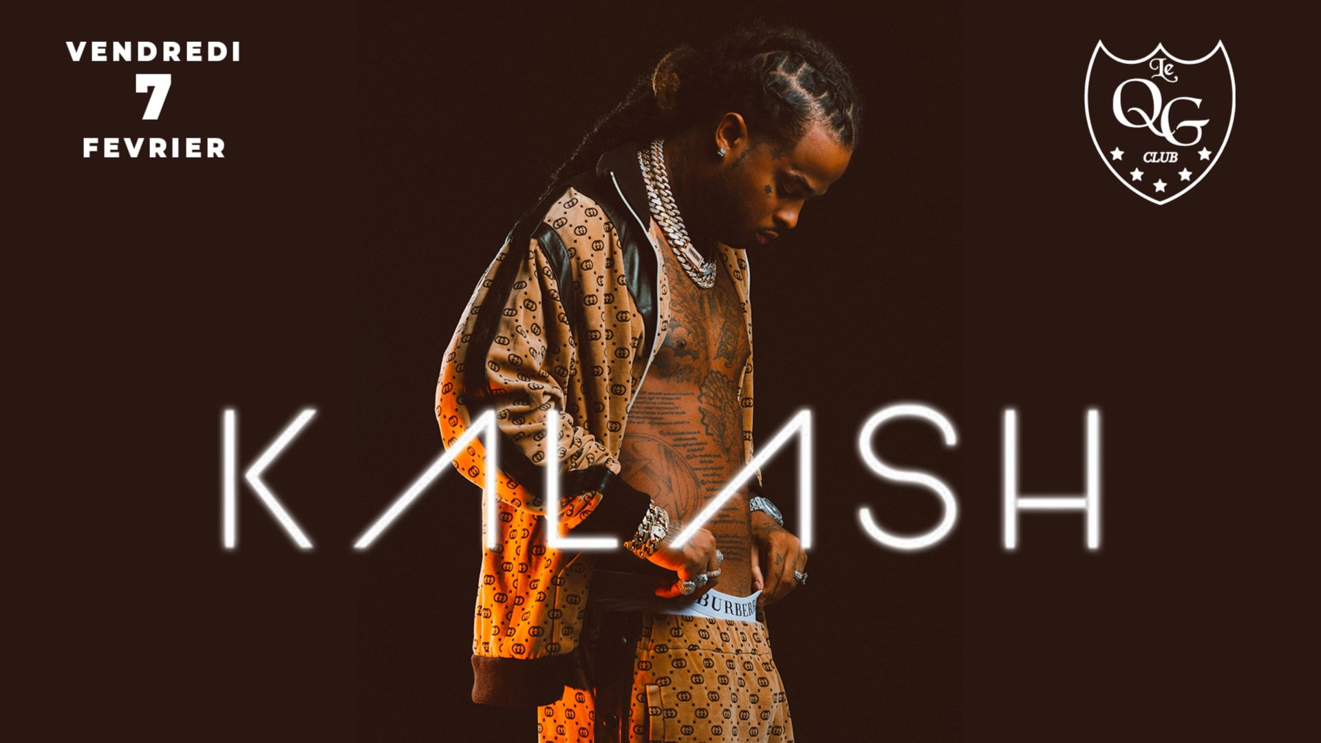 KALASH EN SHOWCASE LE VENDREDI 07 FEVRIER 2025 AU QG CLUB DE BESANCON  image