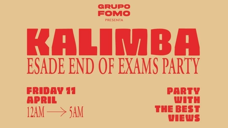 KALIMBA ESADE END OF EXAMS PARTY-Eventplakat