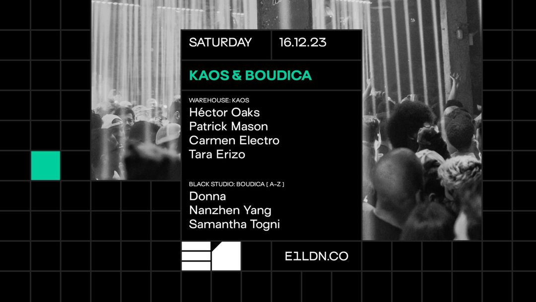 Copertina evento  Hector Oaks, Patrick Mason, Carmen Electro & Boudica