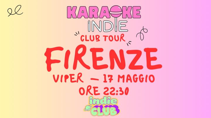 Cover for event: Karaoke indie Firenze + indie club party 
