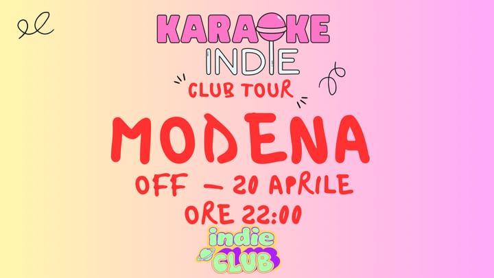 Cover for event: Karaoke indie Modena + indie club party 