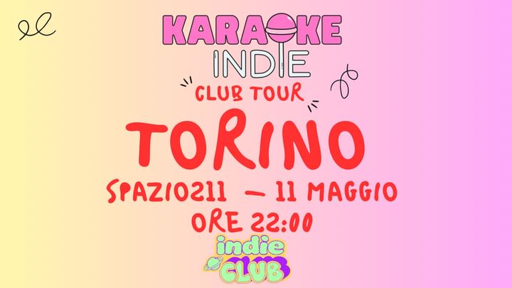 Cover for event: Karaoke indie Torino + indie club party 