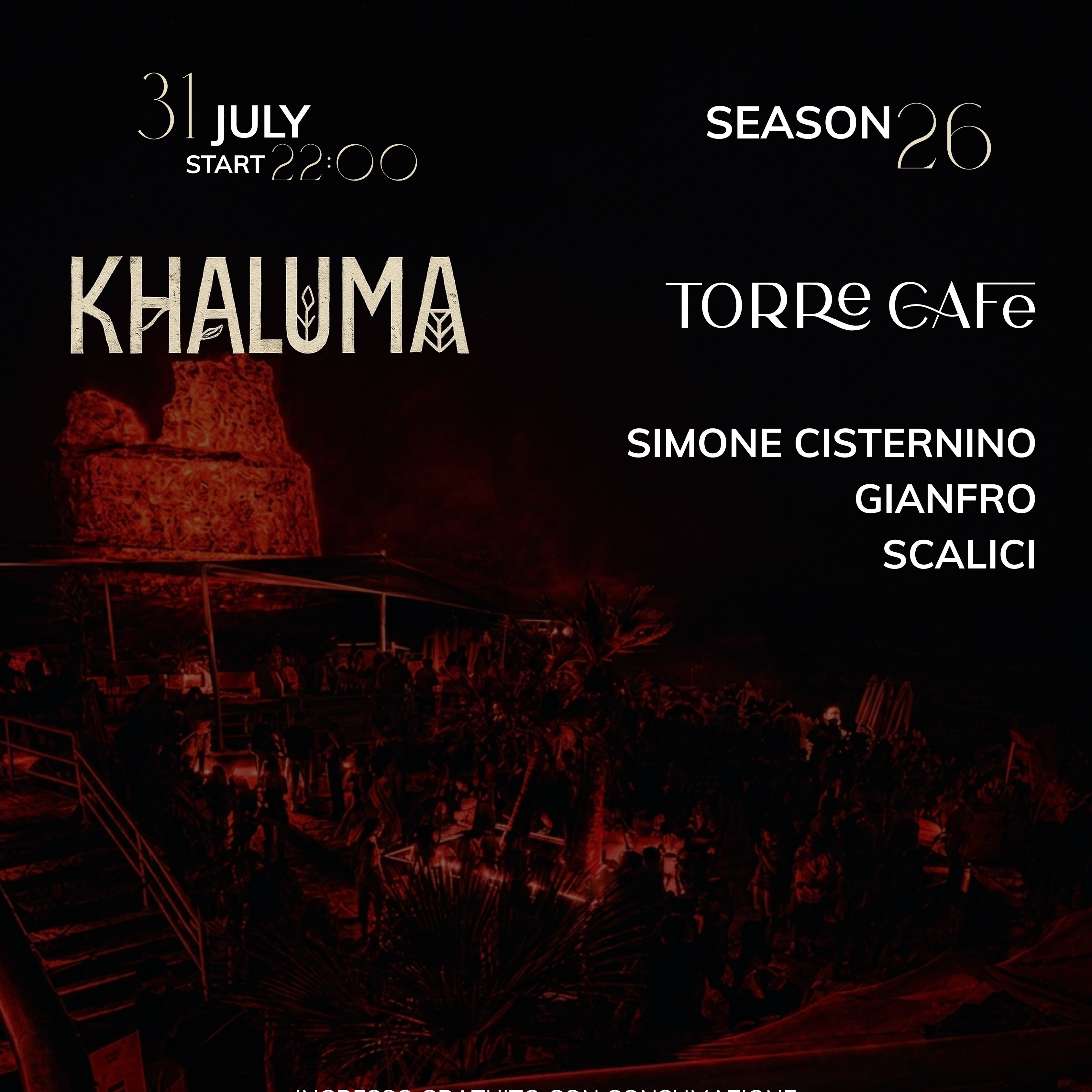 KHALUMA *4 31.07.26 | Torre Cafè